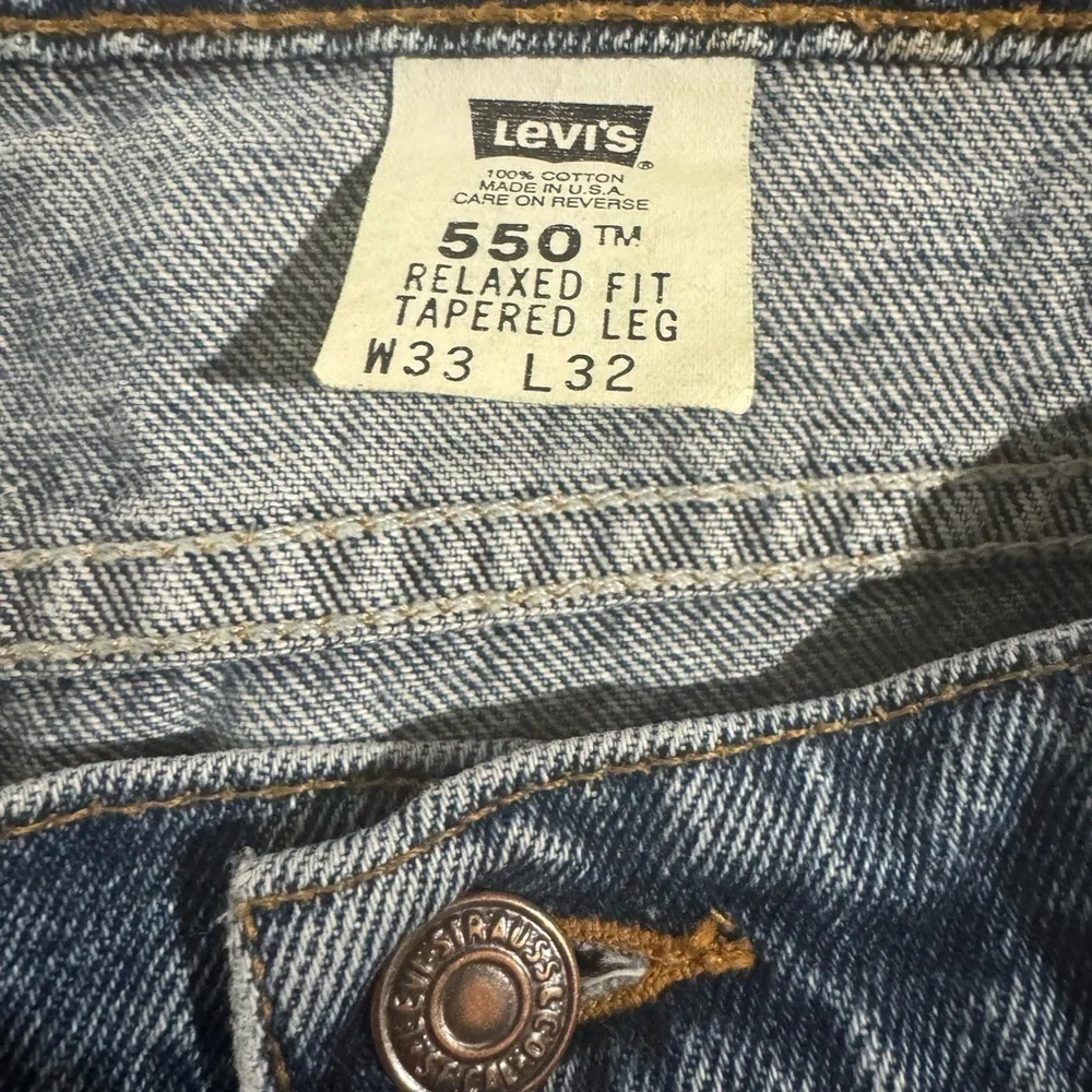 Levi’s 550 Vtg 1996 orange tab Men's Blue Tapered Relaxed Fit Denim Jeans 33x32